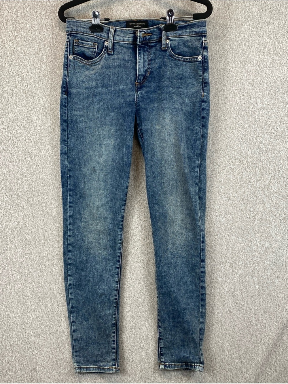 Banana Republic Skinny Fit Jeans Mid-Rise Womens 2/26 Factory Fade Stretchy